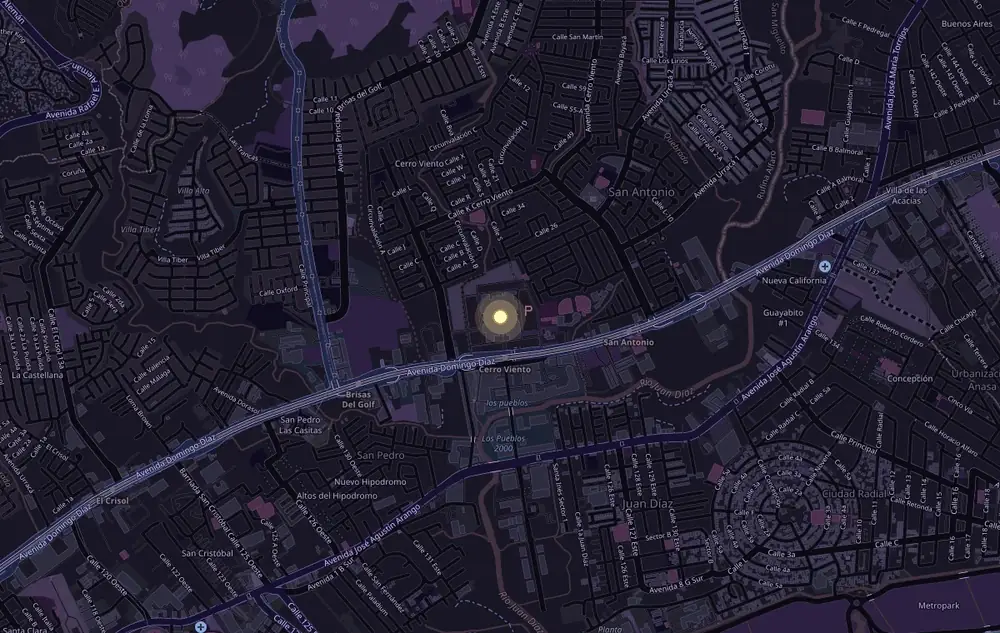 Mapa de la ubicación de Metromall